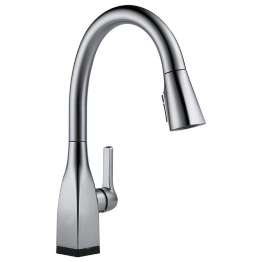 [9183T-AR-DST] Delta 9183T-DST Mateo 1.8 GPM Single Hole Kitchen Faucet with Diamond Seal and Touch2O Technology Arctic Stainless Faucet Kitchen Single Handle