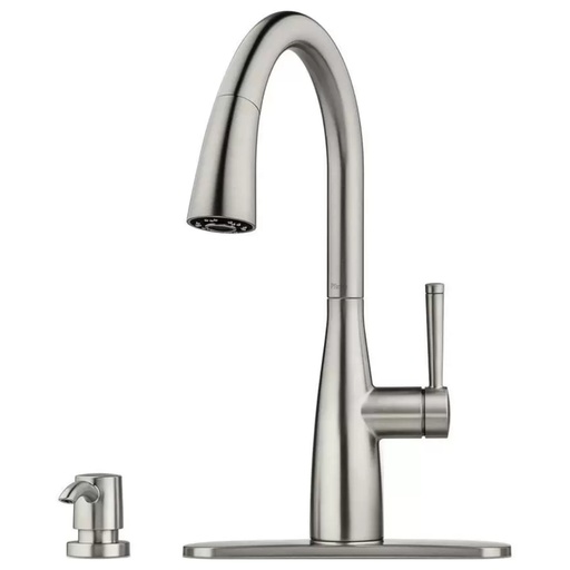 [F5297RYS] Pfister Robinet De Cuisine Rétractable Raya, 3 Jets, Acier Inoxydable F5297RYS - Rona