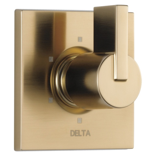 [T11953-CZ] Delta T11953 Vero Six Function Diverter Valve Trim Less Rough-in Valve - Three Independent Positions Three Shared Positions Champagne Bronze Showers