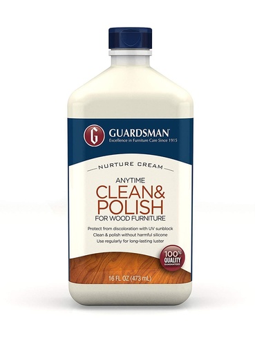[10118] Guardsman Anytime Clean & Polish Woodland Fresh Scent Furniture Cream 16 Oz Cream