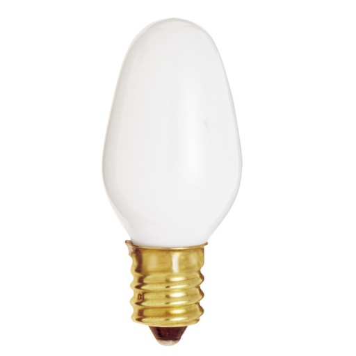 [S3792] BOMB. SATCO 7W C7 CAND WHT