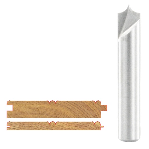 [20301F] Freud 1/8 in. Radius Beadboard Bit System with 1/4 in. Shank - 20-301