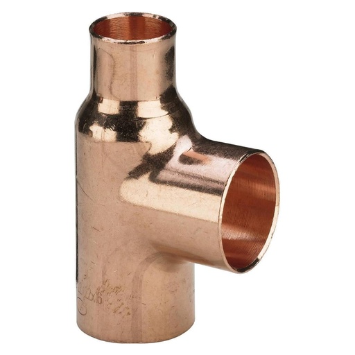 [418006] Elkhart Products 111R Series Reducing Pipe Tee, 3/4 X 1/2 X 3/4 in, Sweat, Copper