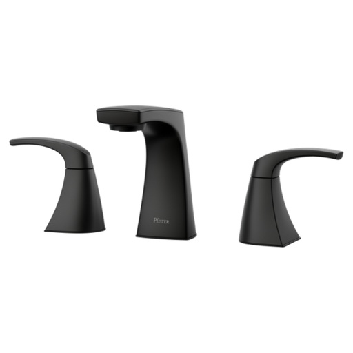 [LF049KABB] Pfister Karci Bathroom Sink Faucet  8-Inch Widespread  2-Handle  3-Hole  Matte Black Finish  LF049KABB