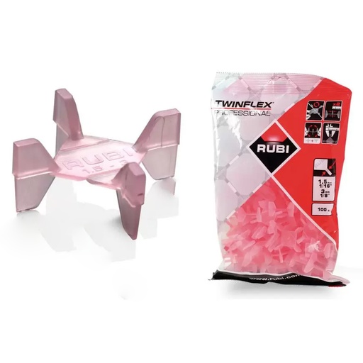 [475006880] Rubi Diamond Leave-in Plastic TWINFLEX TILE SPACERS 3/32  - 3/16  (Bag-100)