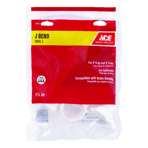 [49109] Ace 1-1/4 in. D Plastic J-Bend