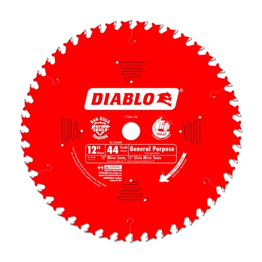 [D1244X] Diablo 12 in. D X 1 in. TiCo Hi-Density Carbide Circular Saw Blade 44 Teeth 1 Pk