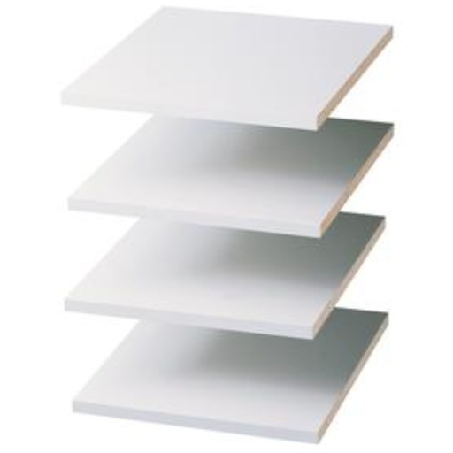 [RS1412] Easy Track RS1412 12 Inch Shelves for Easy Track Closet System - 4 Pack White Closet Organizers Accessories and Parts Closet System Components Shelves