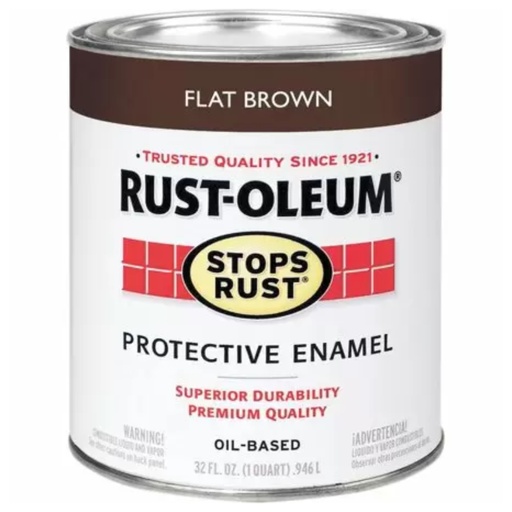 [420007582] R/O FLAT BROWN ENAMEL & PRIMR QT