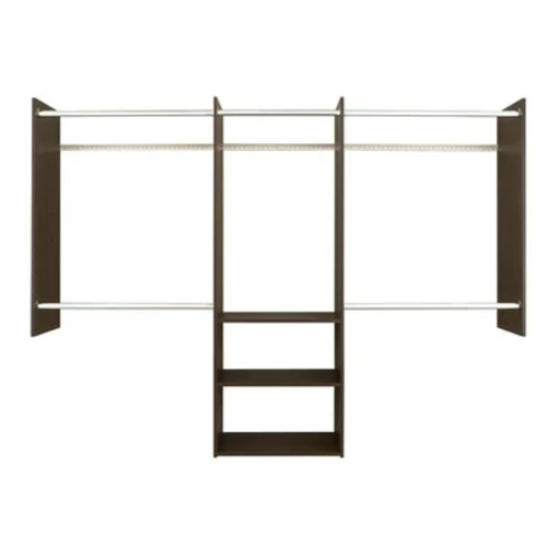 [RB1460T] Deluxe Starter Closet, 48 to 96 in W, 84 in H, 3-Shelf