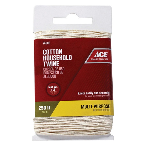[74600] Ace 250 Ft. L Twisted Cotton Twine White