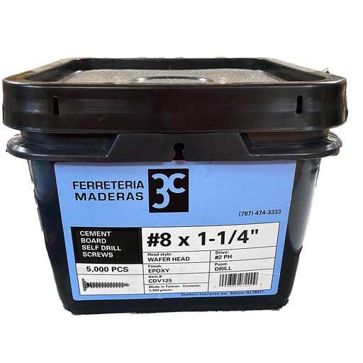 [CDV125] SCREWS CEM/BOARD #8X1-1/4" PL.