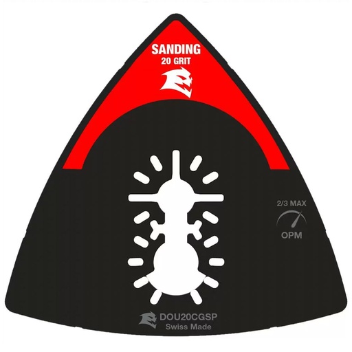 [DOU20CGSP] Diablo 3-1/2 in. W Carbide Grit Triangular Oscillating Sanding Plate General Purpose Cuts 1 Pk