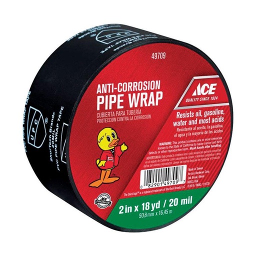 [49709] WRAP PIPE 2X18YD BLK