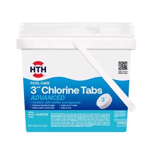 [8032213] HTH CHLOR TAB 3" 8LB