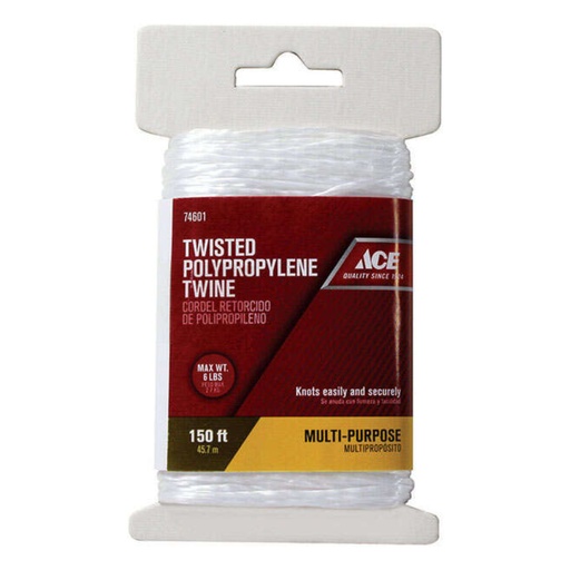[74601] Ace 150 Ft. L White Twisted Poly Twine