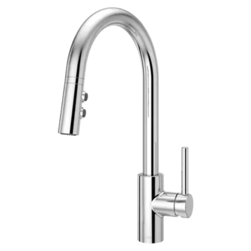 [LG529SAC] Pfister LG529-SA Stellen 1.8 GPM Single Hole Pull Down Kitchen Faucet - Includes Escutcheon Polished Chrome Faucet Kitchen Single Handle
