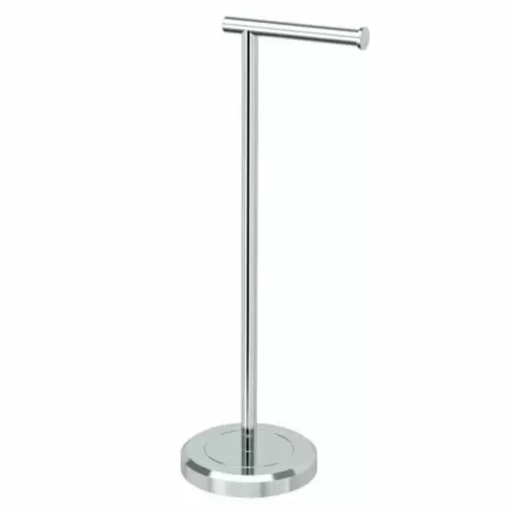[366001838] Gatco 1437 Latitude II Free Standing Toilet Paper Holder Chrome Bathroom Hardware and Accessories Bathroom Hardware Toilet Paper Holders