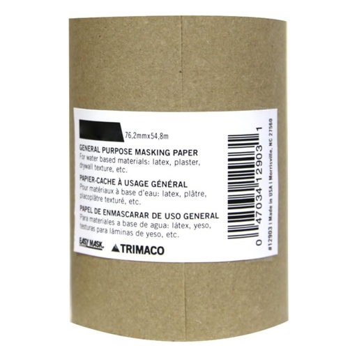 [17880] Trimaco 3 in. W X 180 Ft. L Paper Masking Paper 1 Pk
