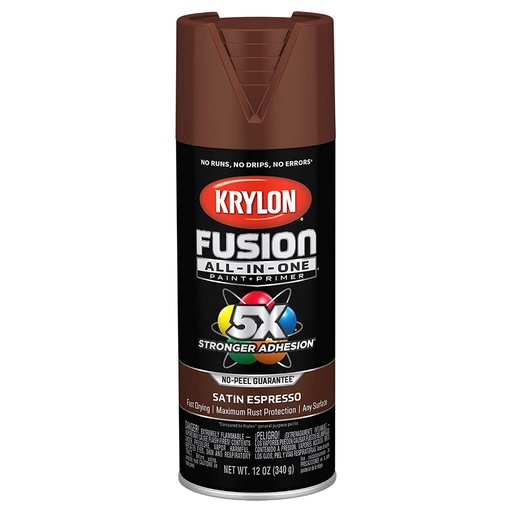 [1909399] Krylon Fusion AllInOne Gloss Espersso 2707 Gloss Espresso 12 Oz