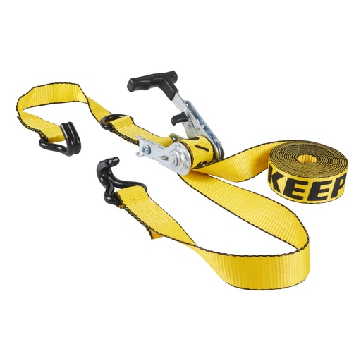 [8015812] 1.5 in. X 14 Ft. Yellow Tie Down with Ratchet - 1467 Lbs