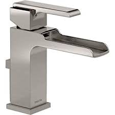 Delta 768LF Ara 1.2 GPM Single Hole Waterfall Bathroom Faucet with ...