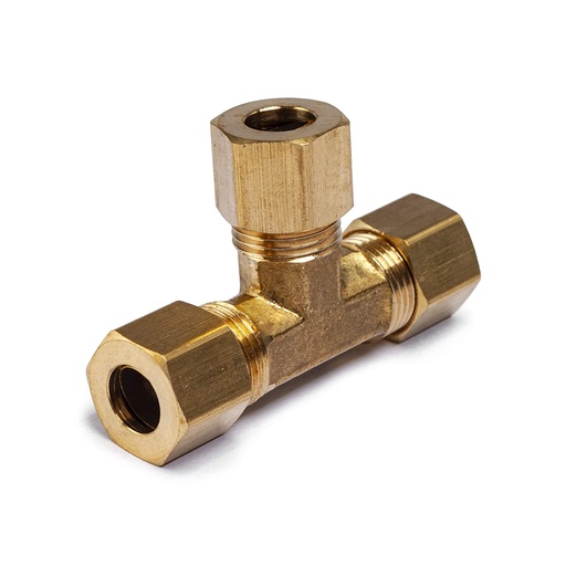 [4338125] TEE BRSS COMP 1/4X1/4"
