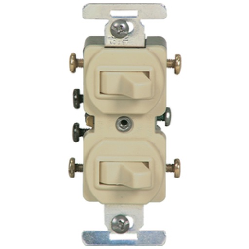 [450009616] Combination Toggle Switch, 15 a, 120/277 V, Screw Terminal, Steel Housing Material