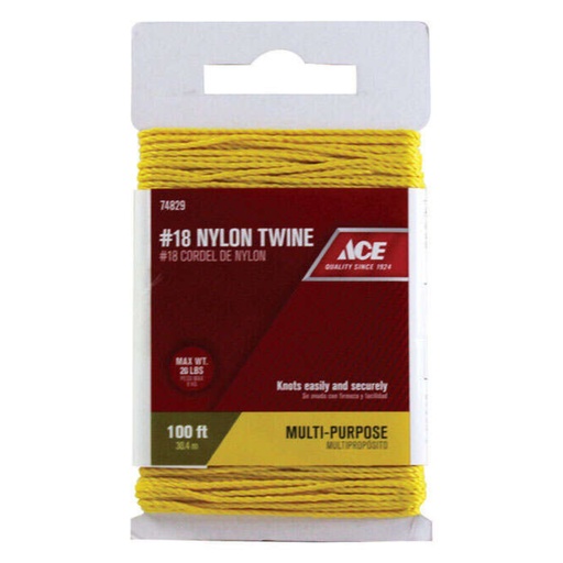 [74829] Ace 100 Ft. L Gold Twisted Nylon Twine