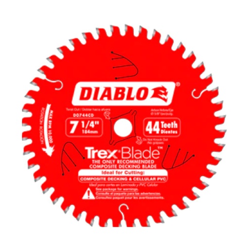 [2406338] Diablo TrexBlade 7-1/4 in. D X 5/8 in. TiCo Hi-Density Carbide Circular Saw Blade 44 Teeth 1 Pk