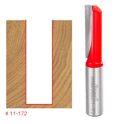 [11172F] Freud 1/2 in. (Dia.) Single Flute Straight Bit with 1/2 in. Shank - 11-172