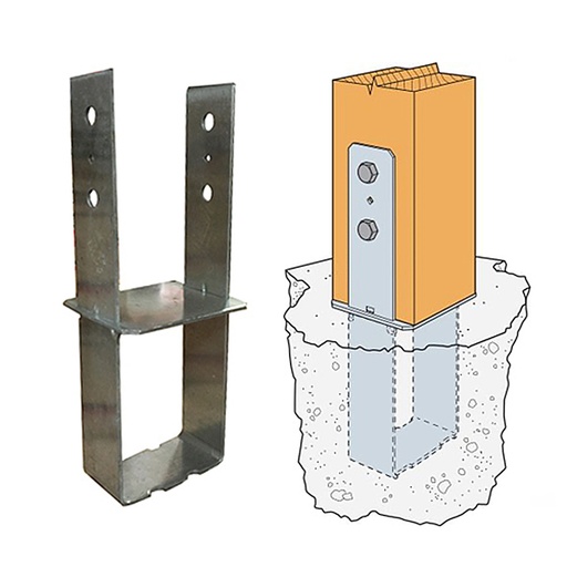 [ANCLAJE134] Simpson Strong-Tie 6 in. H X 6 in. W 7 Ga. Galvanized Steel Column Base