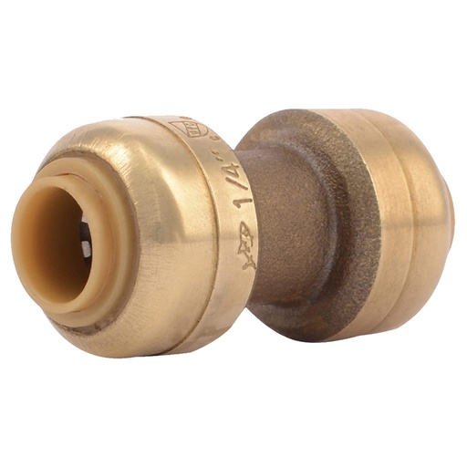 [4369179] SharkBite 1/4 in. Push X 1/4 in. D Push Brass Coupling