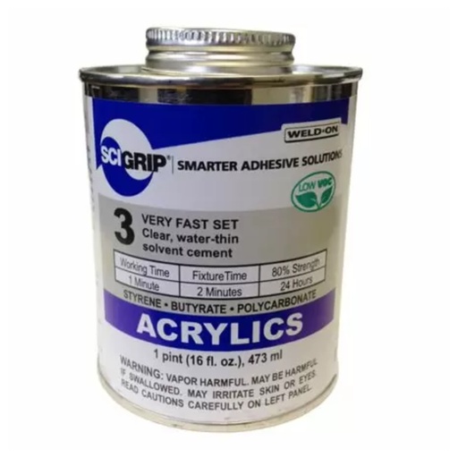 [334000943] Weld-on 3 Acrylic Adhesive - Pint