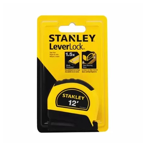 [2064020] Stanley LeverLock 12 Ft. L X 0.5 in. W Compact Tape Measure