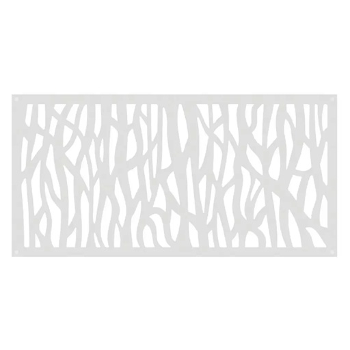[73004790] 2 Ft. X 4 Ft. Sprig White Polypropylene Decorative Screen Panel