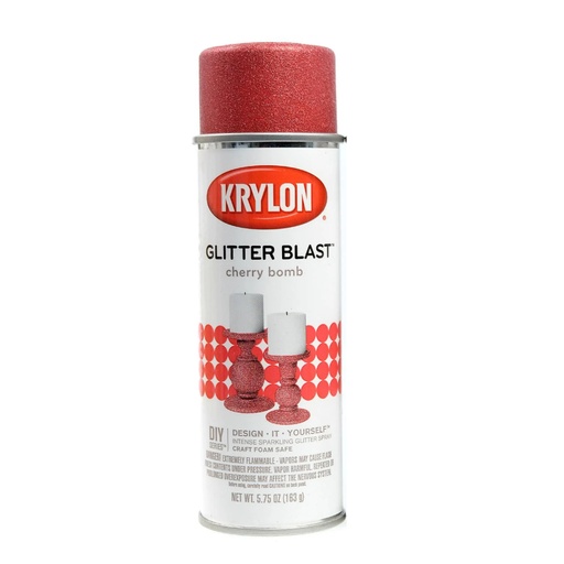 [1487297] Krylon Glitter Blast Cherry Bomb Spray Paint 5.75 Oz