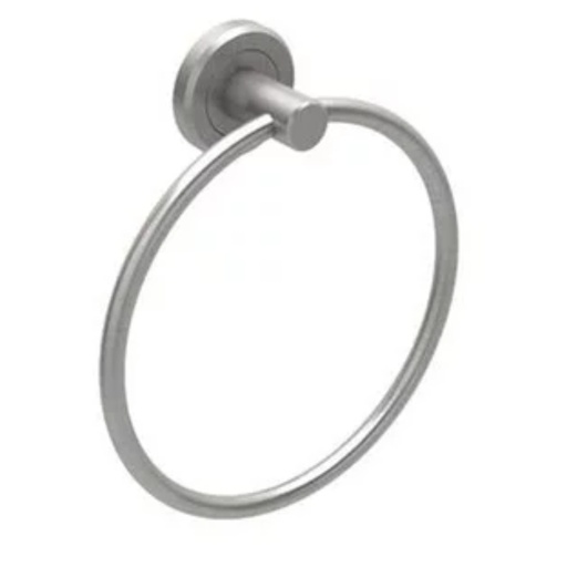 [366001705] Gatco 4242 Latitude II 6-1/2" Wall Mounted Towel Ring Satin Nickel Bathroom Hardware and Accessories Bathroom Hardware Towel Rings
