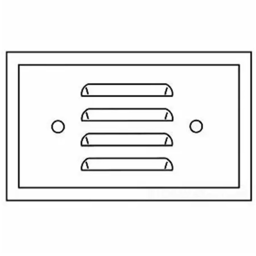 [450010053] Cooper Wiring Devices 93630-BOX Wallplate 1G Louver Horizontal Std SS