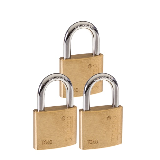 [380009503] Brass Keyed Padlock (3-Pack)