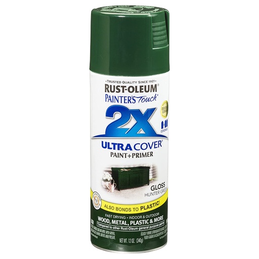 [1395946] Rust-Oleum Painter's Touch Ultra Cover Gloss Hunter Green Spray Paint 12 Oz.