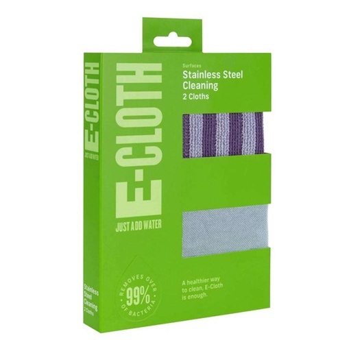 [1588185] E-Cloth Stainless Steel Microfiber Cleaning Cloth Set - 2ct