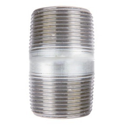 [4125431] STZ Industries 1-1/2 in. MIP Each X 1-1/2 in. D MIP Galvanized Steel 3 in. L Nipple