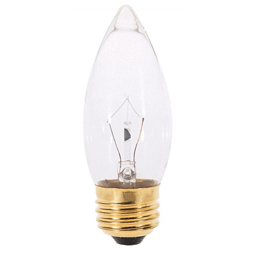 [S3731] BOMB. SATCO 25W ORPEDO STD CLEAR