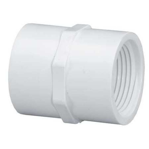 [440001286] Reducing Bushing, 112 X 1 in, Spigot X FNPT, PVC, White, SCH 40 Schedule