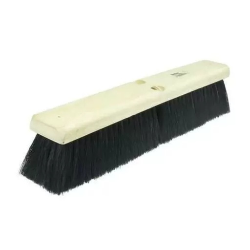 [430001820] 16" Medium Sweep Floor Brush Black Tampico Fill