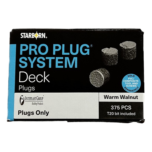 [PXA316375] DECK PLUGS 100 SQ FT WARM WALNUT