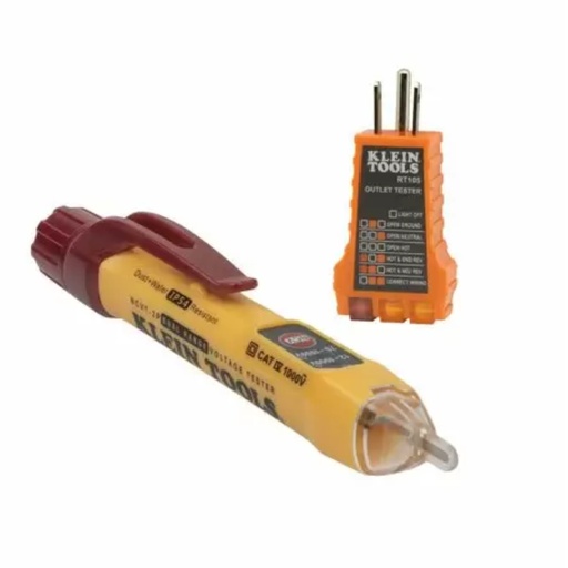 [3000537] Klein Tools Dual Range Voltage Tester W/Receptacle Tester
