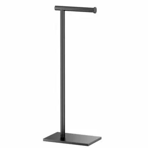 [1431MX] Gatco 1431 Latitude 2 Free Standing Toilet Paper Holder Matte Black Bathroom Hardware and Accessories Bathroom Hardware Toilet Paper Holders