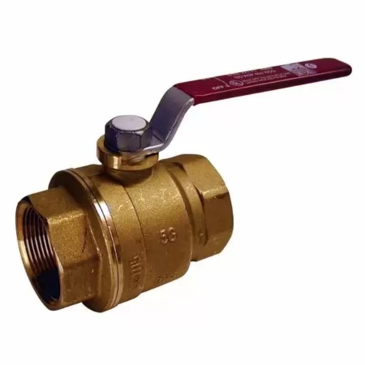 [4337010] Homewerks 1-1/4 in. Brass FIP Ball Valve Full Port Quarter-Turn Lever for Water/Oil/Gas